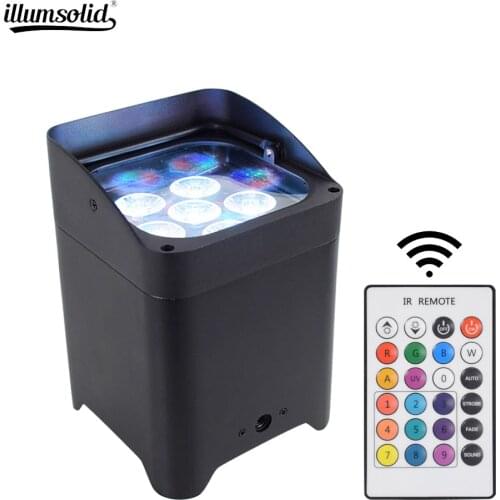 LED Battery Stage Light 6x18W 6in1 RGBAW UV Par Lights Disco Projector DMX512 Wash DJ Equipment For Wedding Party
