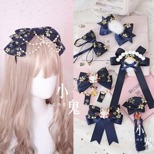 Navy tassel hair headwear areata hair hairpin hair bands ancientry areata kimono bathrobe pictorial edge