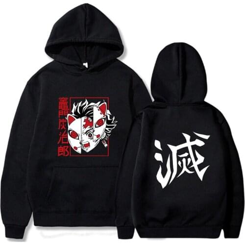 Anime Demon Slayer Hoodie Japanese Anime Fashion Hoody 2021 New Women Men Ulzzang Sweatshirt Long Sleeve Female men Pullover