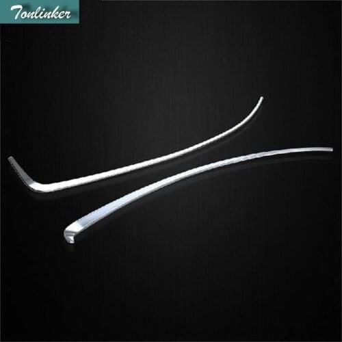 Tonlinker 2 PCS DIY NEW ABS Chrome The Big Lamp Eyeliner Eyebrow Trim Case Stickers for Chevrolet Cruze 2015 Parts Accessories