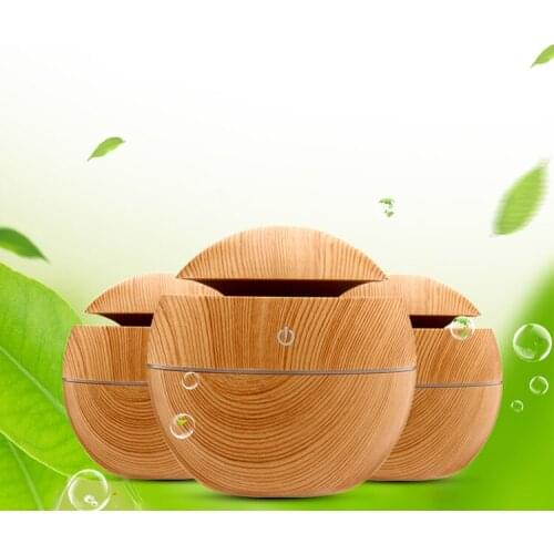Light Wood 130ml USB Aroma Grain Air Humidifier Essential Oil Aromatherapy Cool Mist Maker for Home Office