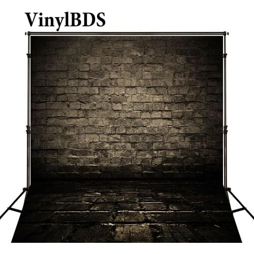 VinylBDS Photography Background Newborn Baby Brown Brick Wall Backdrops Dark Color Floor Background For Photo Shoot