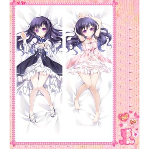 Japanese Anime Cartoon Three piece Double sided hugging Pillow Case Cover Pillow Cover Pillowcase Peach Skin 2 Way 17052
