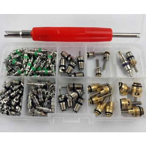 135pcs Car A/C Air Conditioner Schrader Valve Core Remover Tool Kit
