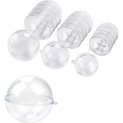 15 pairs of 30 pcs of high transparent plastic ball hollow ball Christmas ball Dropship