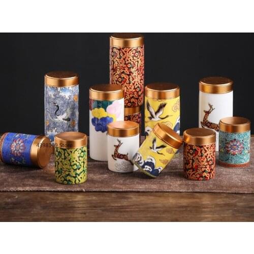 2pcs/ Tea Caddy Mini Aluminum Storage Boxes Sealed Coffee Powder Jars Tea Leaf Container Portable Travel Tea Box Organizer