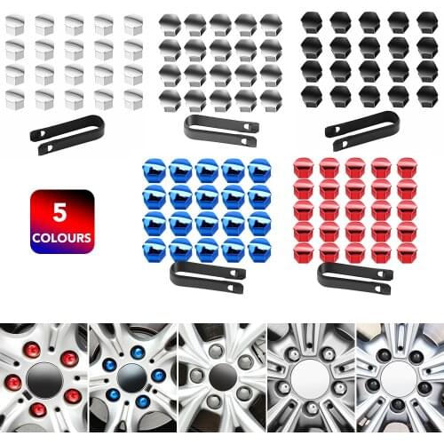 20Pcs 17/19/21 mm Car Wheel Nut Caps for Skoda Octavia Yeti Roomster Fabia Rapid Superb KODIAQ Citigo