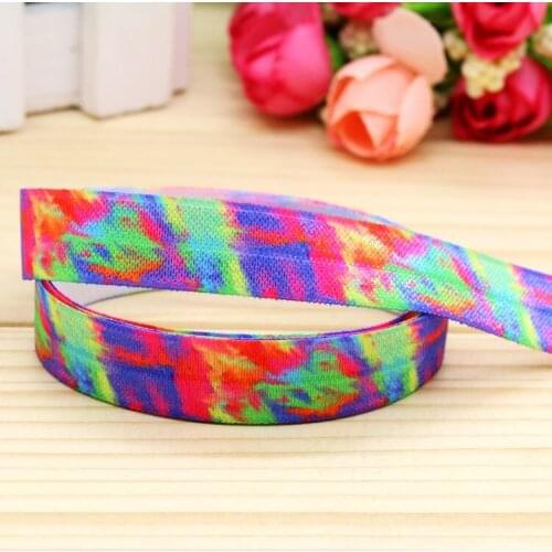 5/8'' Free shipping Fold Elastic FOE paint printed headband headwear hairband diy decoration wholesale OEM H4676