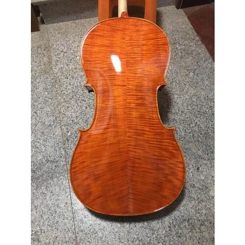 Purely handmade Handcraft Oil Varnish Antique Cello 4/4 Natural Flamed Grade AAA Spruce Panel Violon Cello Musical Instruments