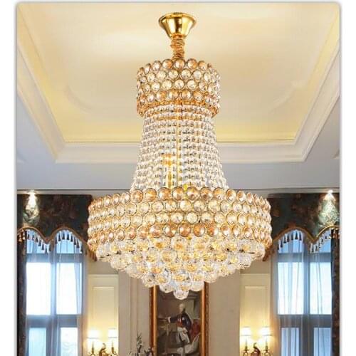 Free Shipping Luxury K9 Crystal Chandelier Lighting D50cm Chrome Living Room Light Fixtures avize Lustre 90~240V Chandelier Lamp