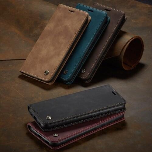 Matte Leather Flip Cover for Samsung A71 A51 A70 A50 A40 A30 A20 A10 Wallet Case S20 Ultra Note 10 Plus 9 8 S10 5G S10e S9 S8 S7