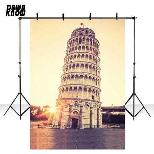 DAWNKNOW The Leaning Tower Of Pisa Photography Background Photocall Photo Shoot Wedding Backdrops Children Photo Studio lv1636