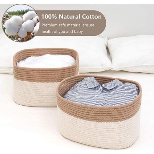 Long Lasting Useful Decorative Woven Storage Basket Widely Applied Storage Bins Wear-resistant for Home
