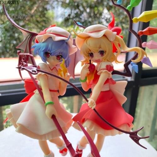 New Japanese Anime Touhou Project Remilia scarlet & Flandre Scarlet PVC Action Figure Collection Model Toys Christmas Xmas Gift