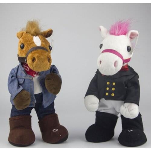 23cm Electric Plush Toys GANGNAM STYLE Horse Figure Doll Kids Children Birthday Creative Gifts Musical, Dancing