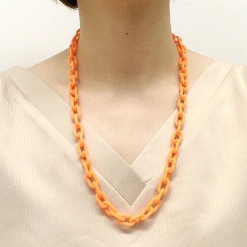 European and American Accessories with ins double layer sweater chain long cross personality acrylic Necklace for female