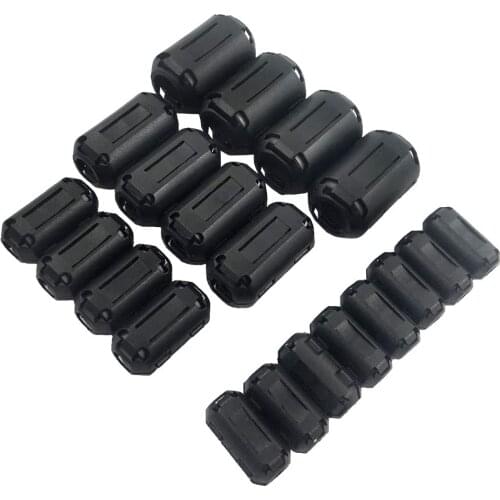 5pcs Clip-on Ferrite Filter Ring Inductor for Digital Cable RFI EMI Noise Suppressor Active Components Filters Cable Protector