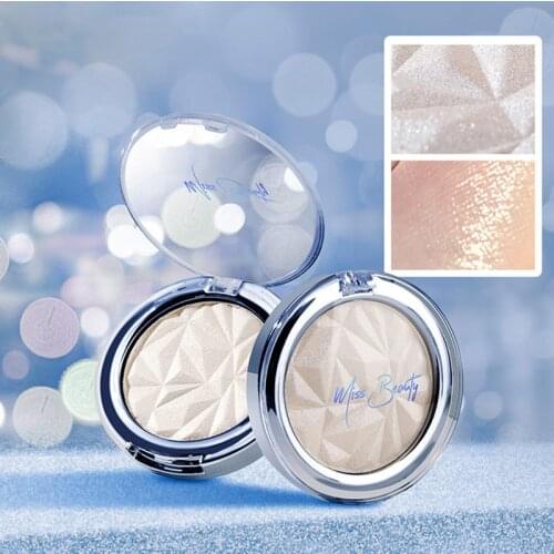 Highlighter Facial Palette Shimmer Powder Makeup Glow Face Contour Highlight Pallet Cosmetics Pearl Champagne Violet Shimmer