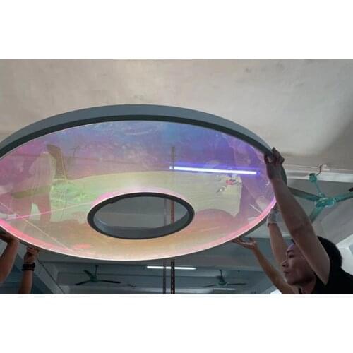 Round Shape Laser Plexiglass Rainbow Board Acrylic (PMMA) Iridescent/Radiant Sheet,Organic Oргстекло For Advertising/Decorate