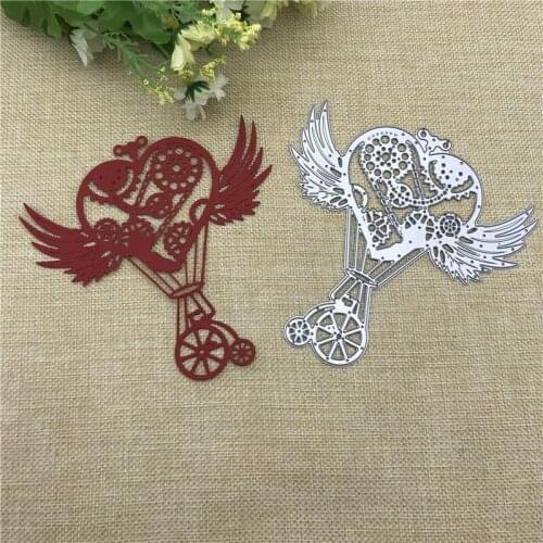 Hot air balloon Metal Cutting die keychain shaker Heart Paper Key Chain Scrapbook Paper Craft Card Punch Art Knife Cutter