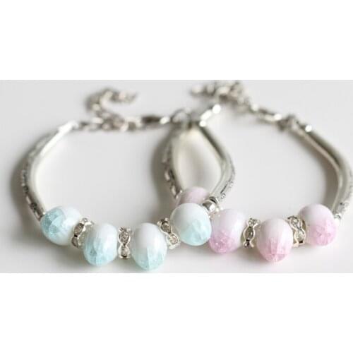 Fashion Women Bangles Jewelry Handmade Ice Crack Pattern Ceramic Bracelet for Woman Girl Accessories Summer Style jewelry