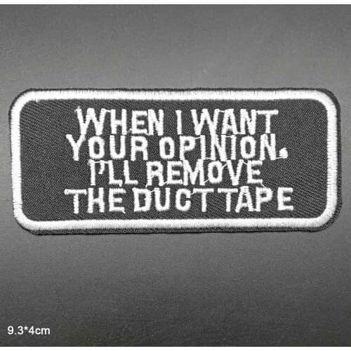 When i Want Your Option Word Letters Iron On Patches Embroidered Clothes Patch For Clothing Clothes Stickers Garment