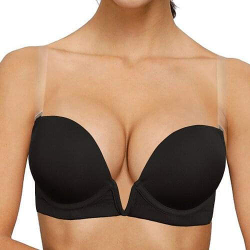 New Sexy women lingerie deep V push-up sexy bras wire thick underwear 32 34 36 38 40 42 A B C D E EU US CA UK