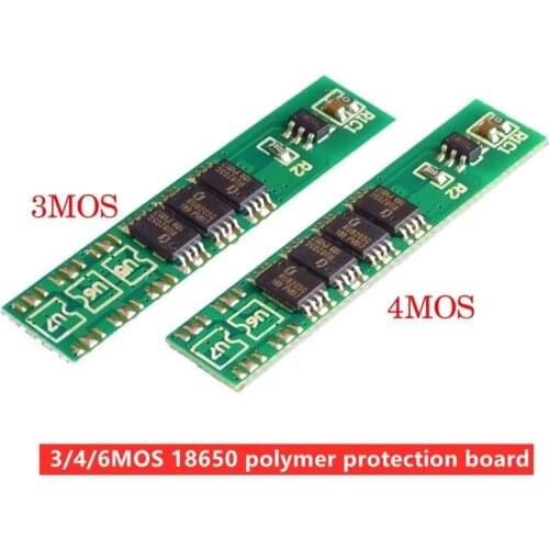 Single 3.7V lithium battery protection board 3/4/6 MOS 18650 polymer protection board 7.5A working current