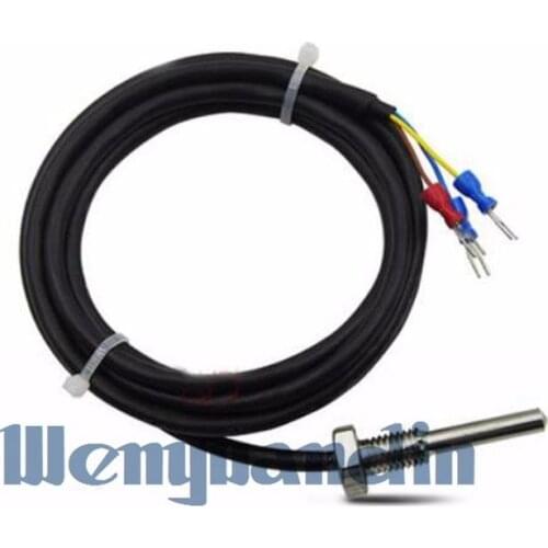 PT100 M6 M8 M12 Probe Length 10/20/30mm Probe Temperature Sensor Thermocouple Transmitter Cable 1 Meter