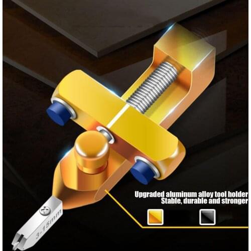 2-in-1 Glass Cutter Integrated Portable Ceramic Tile Divider Easy Glide Alloy Bottle Cutter For Tile Glass Mirror Cutting