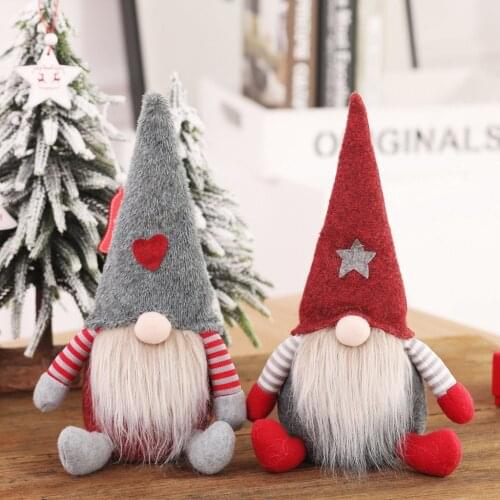 Christmas Decorations Faceless Dolls Dolls European and American Style Old People Doll Ornaments Childrens Creative Plush Toys