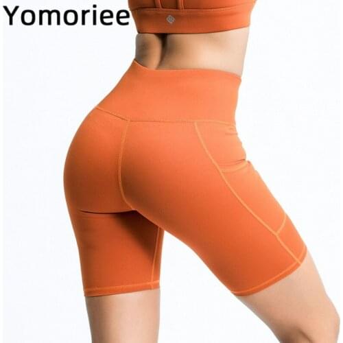 High Waist Yoga Shorts For Women packets Yoga Leggings Gym Sport Workout Running Training Sexy Sweat Tights Solid Color Yomoriee