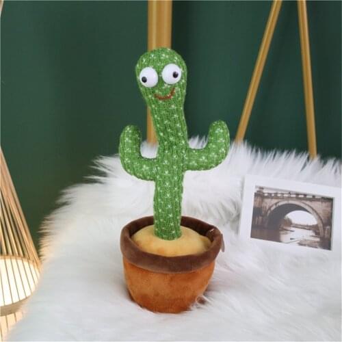 Cute & Funny Dancing Cactus Plush Toys Singing Pretty Cool Novelty Toy for Child Gifts Table Room Home Decoration Drop Shipping