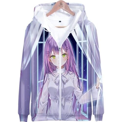 Uber Tokoyami Towa 3D print Zipper Hoodie autumn winter Holiday Tops Boys/girls Streetwear Zip-up Kawaii Anime hooded