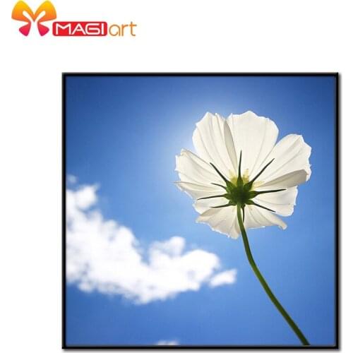 Cross stitch kits Embroidery needlework sets 11CT water soluble canvas patterns 14CT pure flower-NCMF170