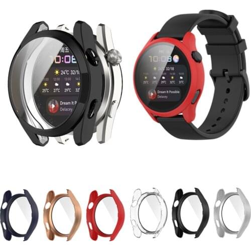 Hard Edge Shell Full Glass Screen Protector Case Frame For Huawei Watch 3/3 Pro 48/46mm Smartwatch 3pro Protective Bumper Cover