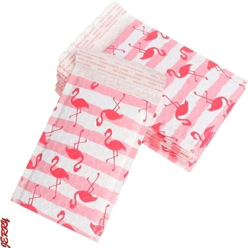 10pcs/125*180mm/5x6in Flamingo Bubble Mailer Envelopes Mailing Bag Self Sealing