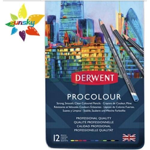 12/24 Non-toxic Procolour oily Color Pencils Coloured Drawing Pencil Set Art Supplies for derwent child student art painting