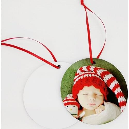 20pcs/Lot Sublimation Blank Christmas Decoration Pendant MDF Two-sided Printing DIY gifts Heat Transfer Printing