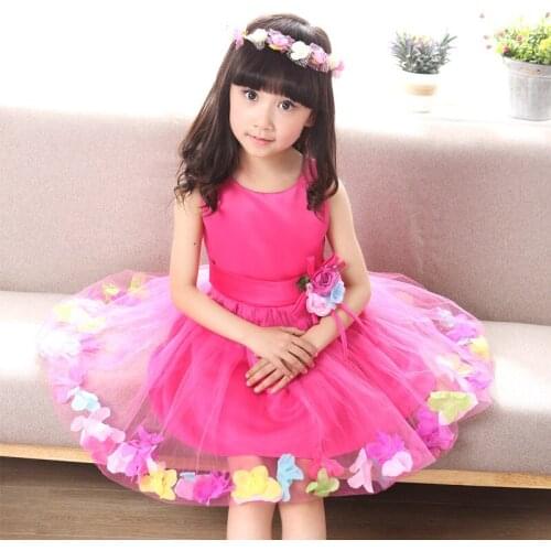 2019 Summer Dress Girl Children Clothing Kids Clothes Flower Girls Dresses For Party And Wedding Princess Dresses Age2-15Y