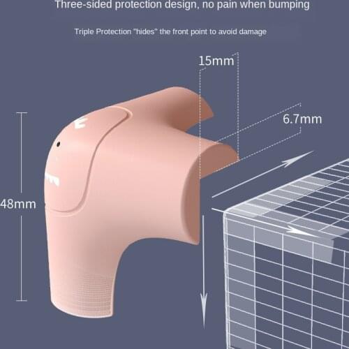 4PCS Childrens silicone cartoon anti-collision corner cute table corner protective cover kitchen safety protective cover