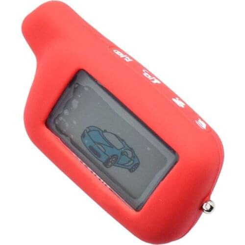 1.5V 434MHz X5 LCD Remote Control Key + Silicone Case For Russian Two way car alarm TOMAHAWK X5 X3 Keychain + Silicone Case