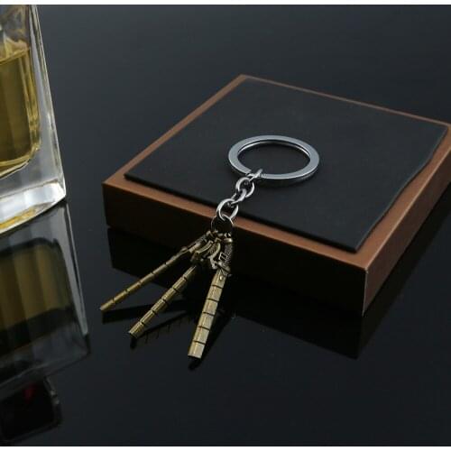 Anime Attack on Titan Scout Regiment Sword Keychains Eren Mikasa Ackerman Weapon Metal Keyring Car Key Chains Key Holder Jewelry