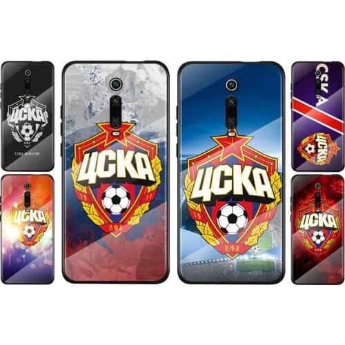 Tempered Glass Cover Hot Russia PFC CSKA For Xiaomi Redmi K40 K30 K20 9T 9C 9A 9 8A 7 Pro Plus Shockproof Capa Phone Case