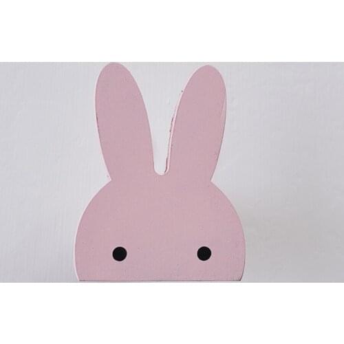 Rabbit/Cloud Key Holder Wall Hanger DIY Wooden Wall-mounted Hooks Hat Organizer Kids Room Decoration Door Hook Haakjes Kapstok