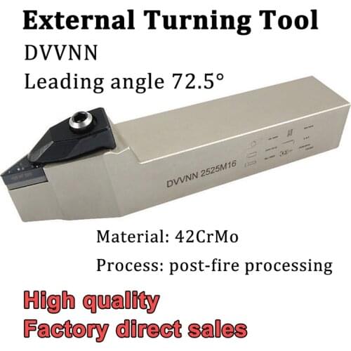 DVVNN2020K16 DVVNN2525M16 Turning Tool Holder DVVNN Lathe Cutting Tools for VNMG1604 Carbide Insert CNC Lathe Cutter Tool