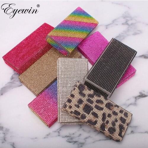 Eyewin 20 piece Fales Eyelash Cases Diamond Lash Case for Fake Eyelashes Customized Case for Wholesale Packaging Box In Bulk