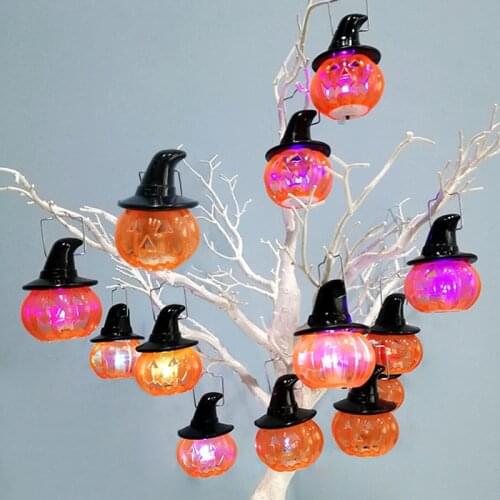 Halloween Pumpkin Lights Battery Power Pumpkin Portable Lantern Decoration Party Halloween Decoration
