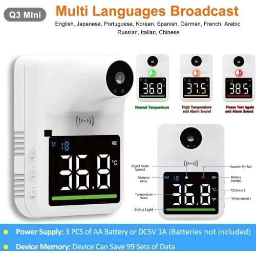 Usa Infrared Digital Lcd Measurement Forehead Ear Non-contact Adult Fever Ir Termometro Non-contact Handheld Drop Shipping