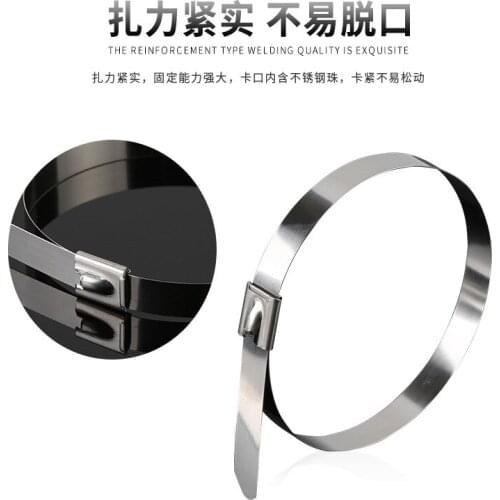 100pcs 4.6x100/150/200/450mm Stainless Steel Cable Ties, Locking Metal Zip-Exhaust Wrap Coated Multi-Purpose Locking Cable Ties